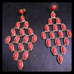 Banana Republic orange and gold earrings